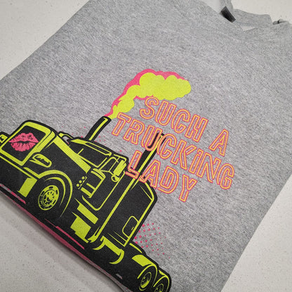 "NEON SMOKE" Such A Trucking Lady Crewneck